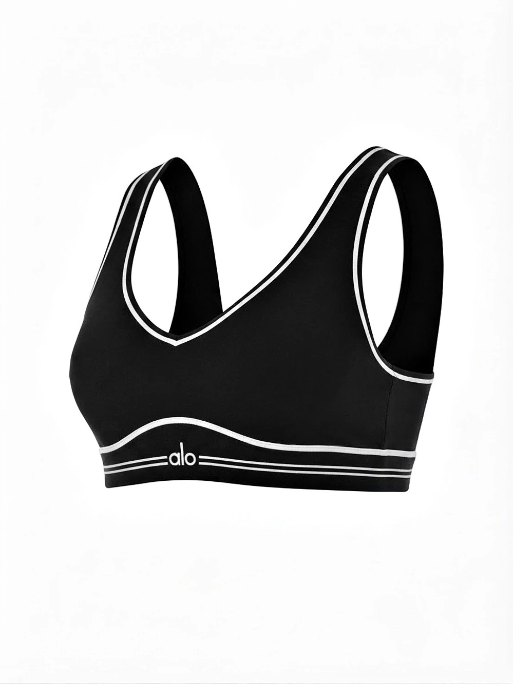 Alo Color Block Sports Bra in Black